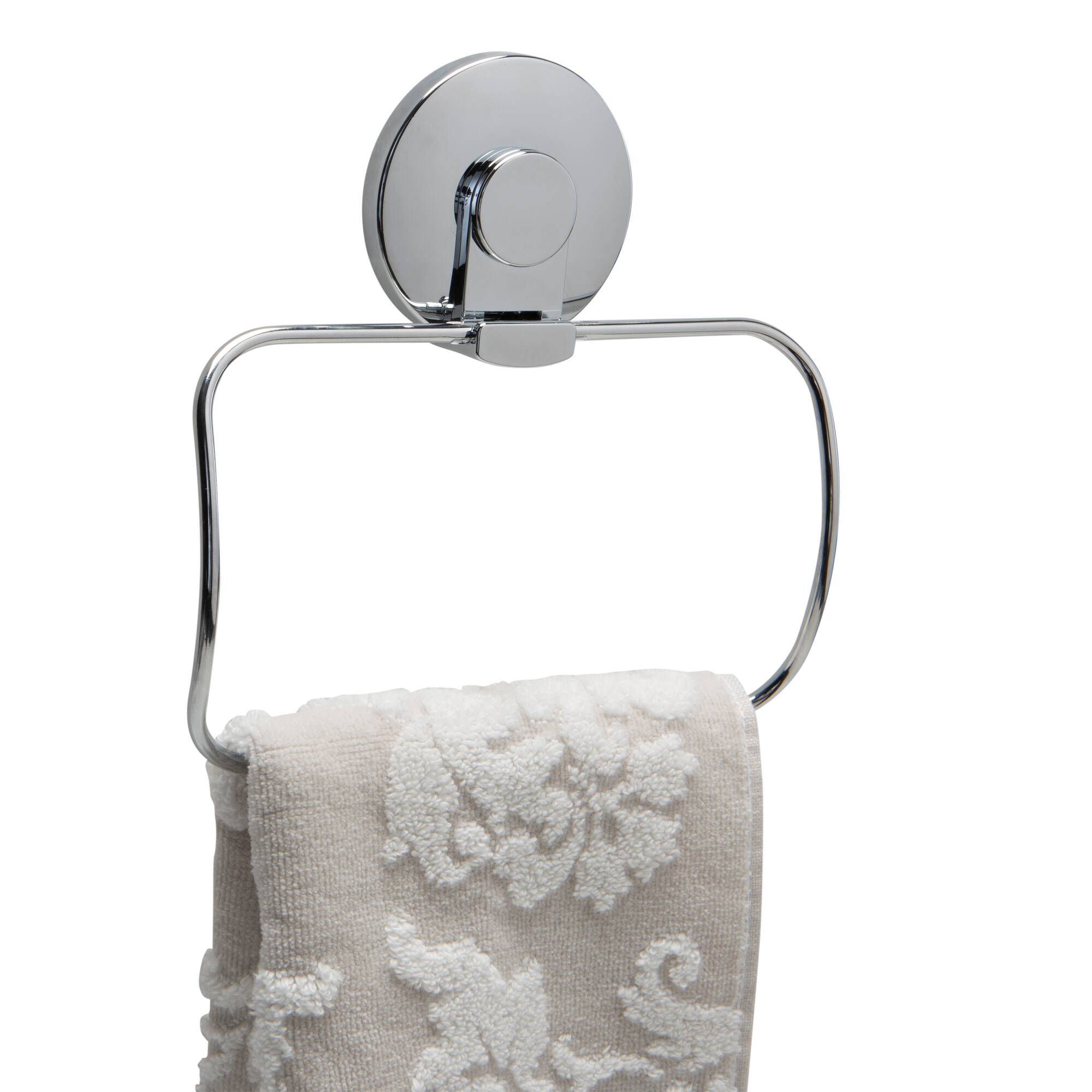 Bath Bliss Chrome Gel Suction Towel Holder